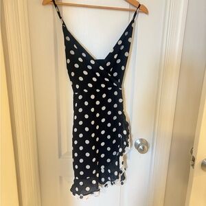 Bardot Black and White Polka Dot Mini Dress